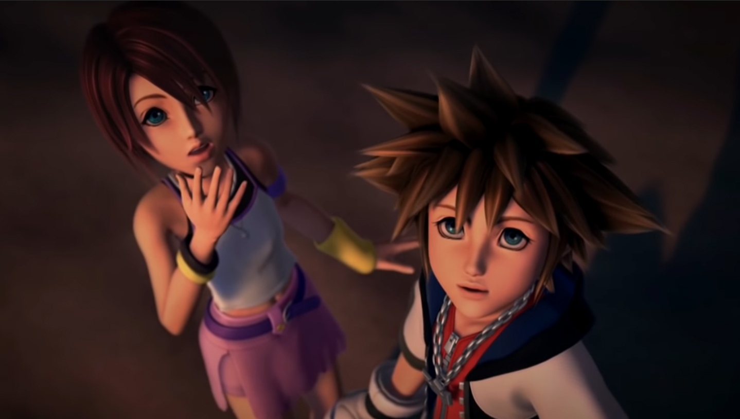 Sora et Kairi regardant au loin